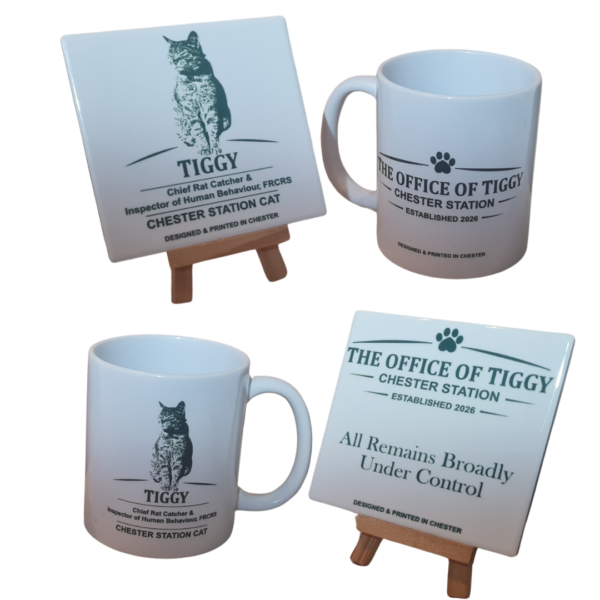 2 mugs 2 coasters The Office of Tiggy Tea Break Bundle (Free UK Postage)